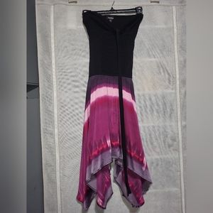 💗💜Bebe Small Halter Top Asymmetrical Dress